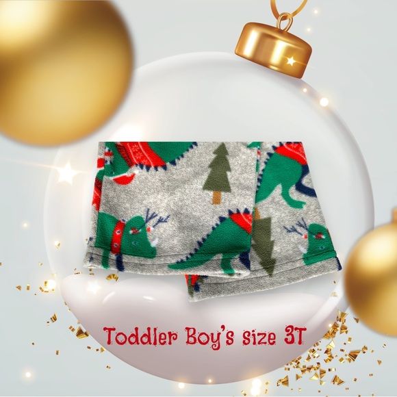 🦖Toddler’s 2-Pc Dinosaur Christmas Pajamas, Toddler Size 3T 🦖🎁 - Picture 4 of 7